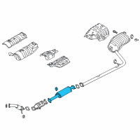 OEM 2012 Hyundai Sonata Center Exhaust Pipe Diagram - 28650-4R000