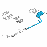 OEM Hyundai Sonata Rear Muffler Assembly Diagram - 28710-3S140