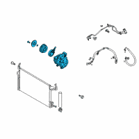 OEM 2005 Kia Spectra Air Conditioner Compressor Assembly Diagram - 977012F110