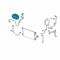 OEM 2005 Saturn Relay Compressor Assembly Diagram - 19129939