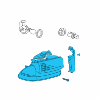 OEM 2000 Dodge Dakota Lamp-Headlamp Park And Turn Diagram - 55055111AI