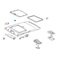 OEM 2002 Toyota Highlander Sunshade Knob Diagram - 63328-02010-B0