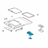 OEM 2001 Toyota Corolla Map Lamp Assembly Diagram - 81260-20160-B1