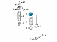 OEM 2022 Hyundai Santa Cruz Coil Spring Insulator Diagram - 55334P9000