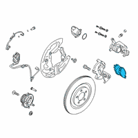 OEM 2020 Ford Police Interceptor Utility Rear Pads Diagram - L1MZ-2200-F