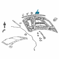 OEM Ram 3500 Hood Latch Diagram - 4589543AA