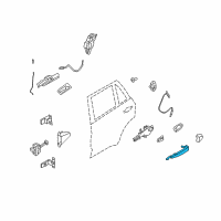 OEM 2008 BMW M3 Exterior Door Handle Rear Left Outer Diagram - 51-21-7-207-539