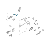 OEM BMW X6 Rear Door Handle Bowden Cable Diagram - 51-22-7-137-107