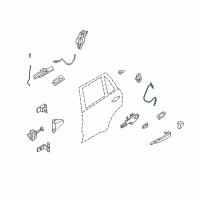OEM BMW X6 Bowden Cable, Outside Door Handle, Rear Diagram - 51-22-7-319-339
