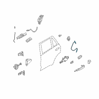 OEM 2007 BMW X5 Bowden Cable, Outside Door Handle, Rear Diagram - 51-22-7-319-339