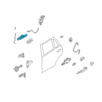 OEM 2008 BMW X5 Interior Door Handle Rear Left Inner Diagram - 51-42-6-974-297