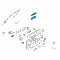 OEM Hyundai Genesis Power Window Main Switch Assembly Diagram - 93570-3M512-PR2