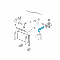 OEM Chevrolet Cobalt Radiator Outlet Rear Hose (Lower) Diagram - 22728086