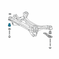 OEM 2018 Toyota Camry Suspension Crossmember Lower Insulator Diagram - 52271-33080