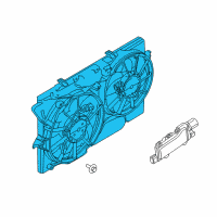 OEM 2014 Lincoln MKS Fan Assembly Diagram - DG1Z-8C607-J