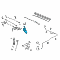 OEM 2004 Honda Civic Wiper Motor Assembly Diagram - 76500-S5A-A00