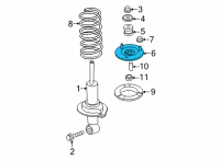 OEM 2022 Nissan Frontier BRACKET-FRONT SHOCK ABSORBER Diagram - 56115-5XA0A