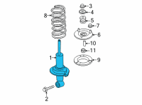 OEM 2022 Nissan Frontier ABSORBER KIT - SHOCK, FRONT Diagram - E6110-9BU3B