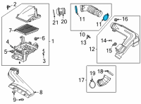 OEM Hyundai Santa Fe Clamp-Hose Diagram - 14716-07800