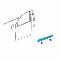 OEM Chevrolet Captiva Sport Side Molding Diagram - 19179808