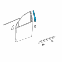 OEM 2009 Saturn Vue Applique Asm-Front Side Door Window Frame Rear Diagram - 95238092