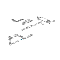 OEM Saturn Vue Gasket-Catalytic Converter Diagram - 22684977