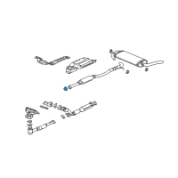 OEM Saturn Gasket-Exhaust Muffler Diagram - 22685135