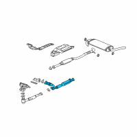 OEM 2002 Saturn Vue 3-Way Catalytic Convertor (W/ Exhaust Pipe) Diagram - 22720719