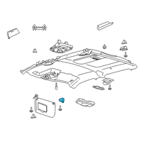 OEM 2022 Ford F-250 Super Duty Visor Bracket Diagram - FL3Z-1504132-AA