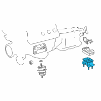 OEM Lexus INSULATOR, Engine Mounting Diagram - 12371-38110