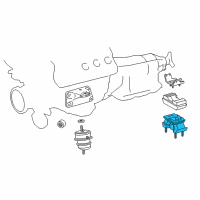 OEM Lexus RC F INSULATOR, Engine Mounting Diagram - 12371-38110
