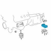 OEM 2020 Lexus RC F INSULATOR, Engine Mo Diagram - 12392-38030