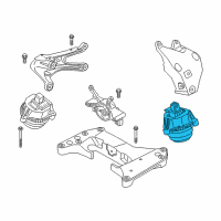 OEM 2019 BMW 540i Engine Mount Left Diagram - 22-11-6-860-487