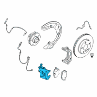 OEM BMW M235i xDrive Gran Coupe Caliper Housing Left Diagram - 34-10-6-888-629