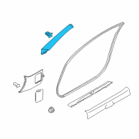 OEM Nissan 370Z GARNISH Assembly-Front Pillar, LH Diagram - 76912-1ET0A