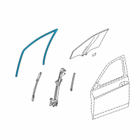 OEM 2011 Honda Accord Crosstour Channel, Right Front Door Run Diagram - 72235-TP6-A01