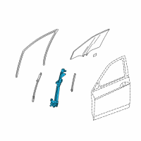 OEM Honda Accord Crosstour Regulator Assembly, Left Front Door Power Diagram - 72250-TP6-A01
