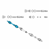OEM Kia Sedona Joint Assembly-Cv RH Diagram - 495004D700