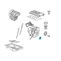 OEM Pontiac G6 Timing Cover Front Seal Diagram - 12584041