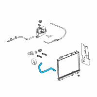 OEM 2004 Cadillac CTS Radiator Outlet Hose Assembly Diagram - 89022513