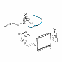 OEM 2004 Cadillac CTS Radiator Surge Tank Inlet Hose Assembly Diagram - 89022484