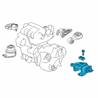 OEM 2018 Honda Fit Rubber Assy., Transmission Mounting Diagram - 50850-T5R-013