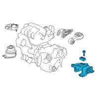 OEM 2020 Honda Fit Rubber Assy., Transmission Mounting Diagram - 50850-T5R-013