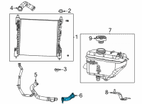 OEM Jeep Grand Cherokee L RADIATOR OUTLET Diagram - 68381461AB