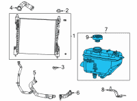 OEM Jeep Grand Cherokee L Bottle-COOLANT Recovery Diagram - 68447874AB