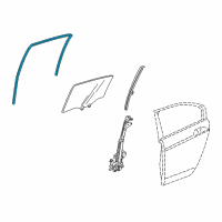 OEM 2015 Honda Crosstour Channel, Right Rear Door Run Diagram - 72735-TP6-A01