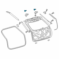 OEM 2020 Lincoln Aviator Hinge Lower Bolt Diagram - -W717078-S442