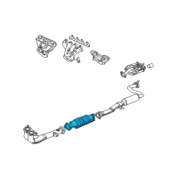 OEM 2000 Acura Integra Catalytic Converter Diagram - 18160-P72-A30