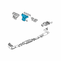 OEM 1992 Acura Integra Manifold Assembly, Exhaust Diagram - 18100-PR4-000