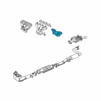 OEM 1995 Acura Integra Cover B, Exhaust Manifold Diagram - 18121-P54-000